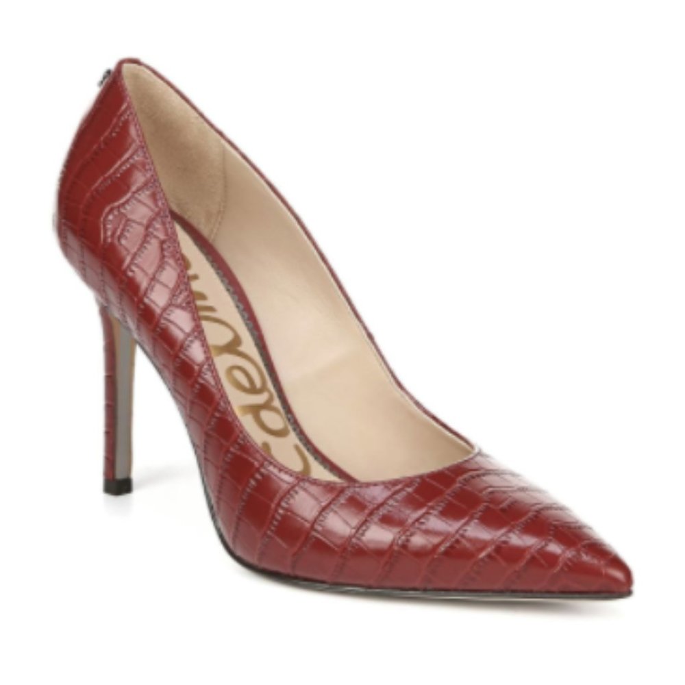 Sam Edeleman Red Croc Leather Pump Size 7